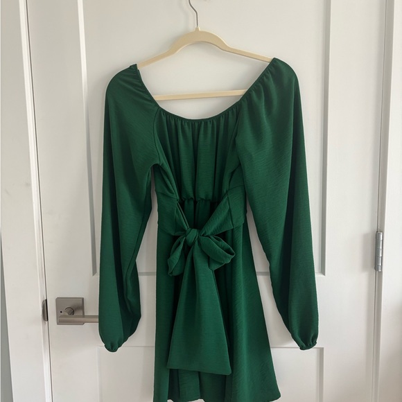 Altar'd State Forest Green Long Sleeve Dress - Picture 3 of 3